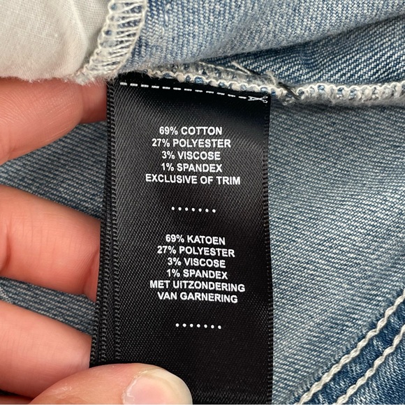 Harley Davidson Women’s Jean Jacket Blue Denim Winged Logo Patch M - Picture 9 of 9